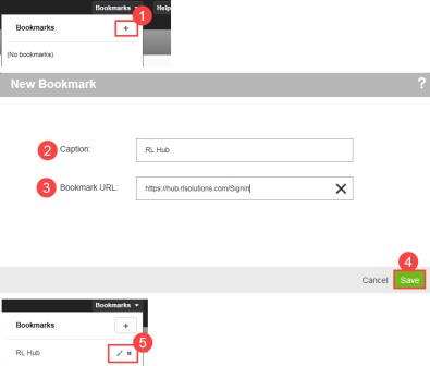 Add a new bookmark