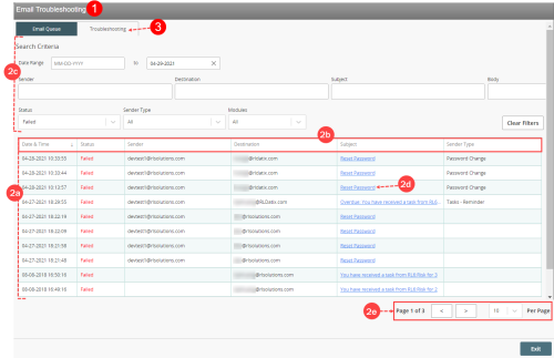 Email Troubleshooting page